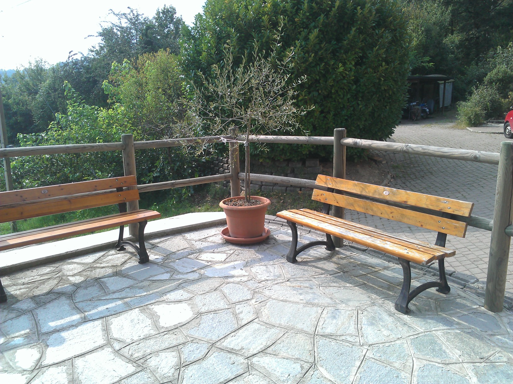 panchine in terrazza